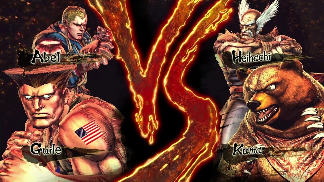 Street Fighter X Tekken - Guile & Abel Vs Kuma & Heihachi (Hardest)