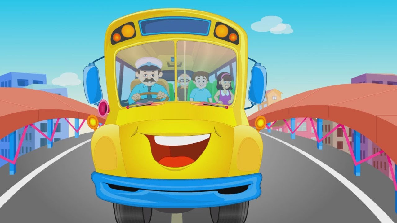 The Wheels On The Bus Go Round and Round  | NEW VERSION | Nursery Rhymes | HD Version