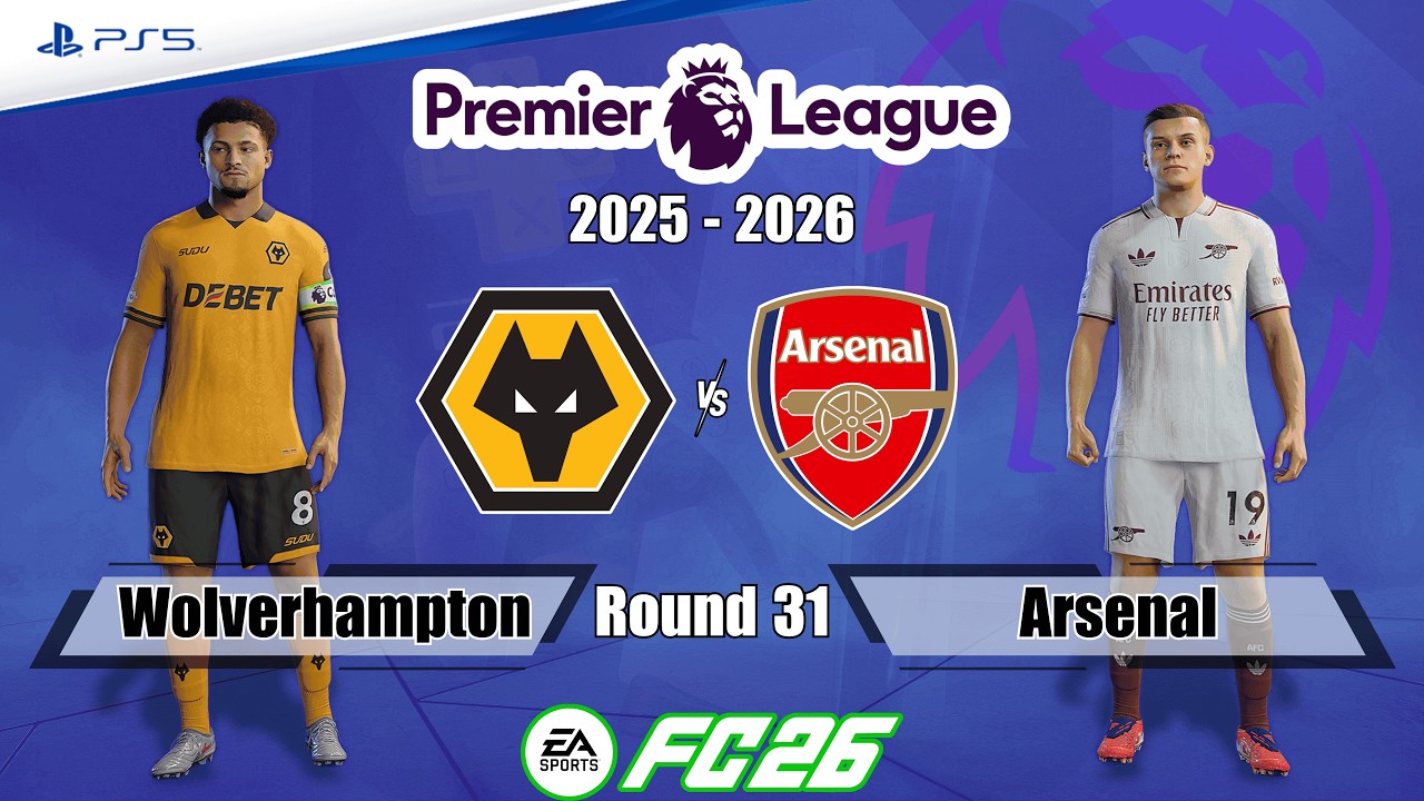 Wolves vs. Arsenal | Premier League 25/26 | Full Match | FC 26 - PS5™[4K]