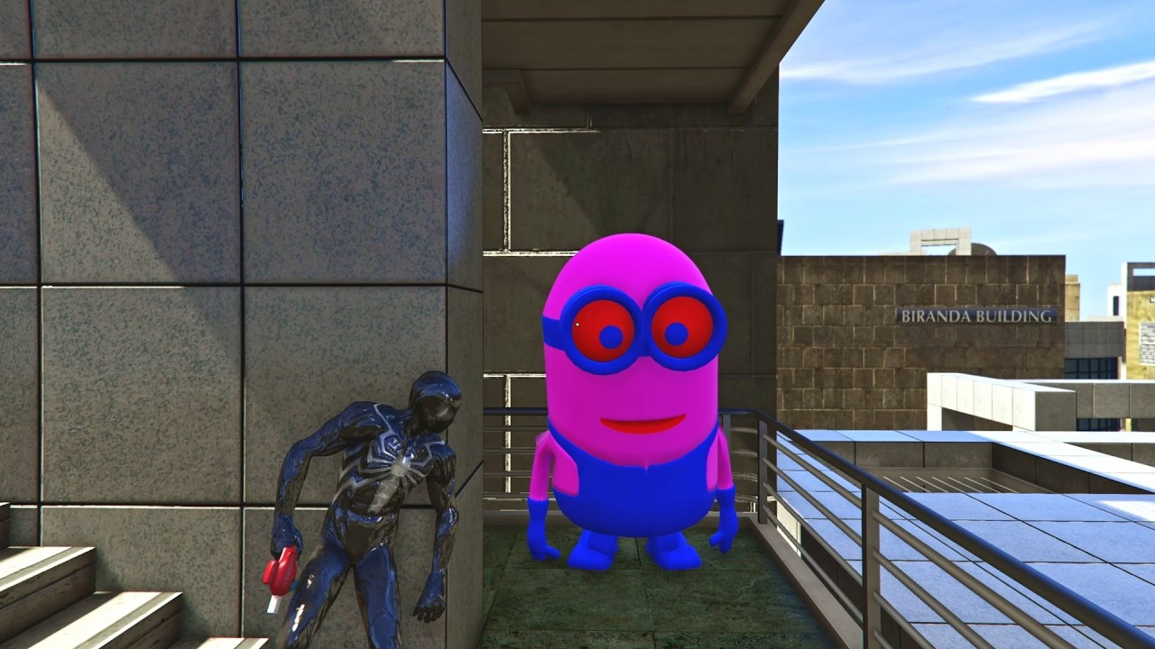Spiderman vs Pink Minion Funny Epic Ragdoll GTA 5 Eps.27