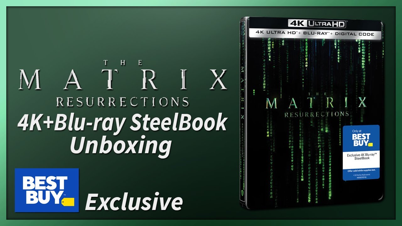 The Matrix Resurrections Best Buy Exclusive 4K+2D Blu-ray SteelBook Unboxing