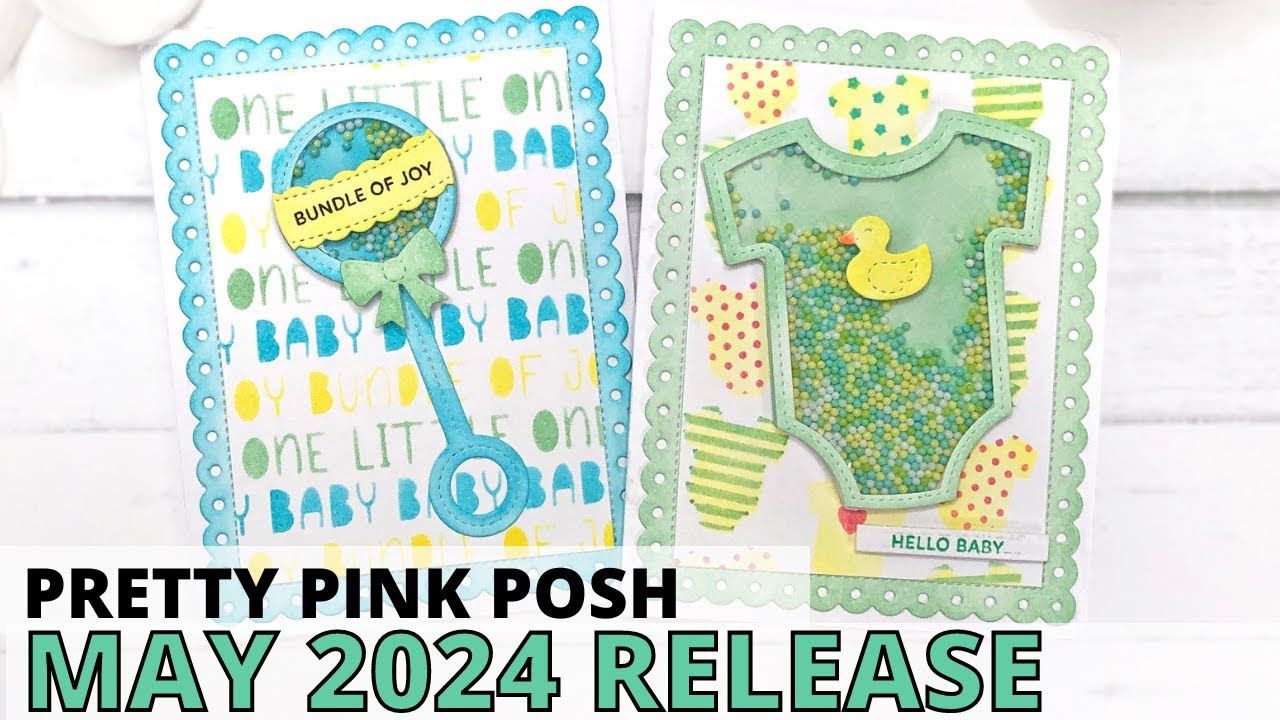 Коллекция Pretty Pink Posh, релиз мая 2024 года | ПЛЮС 2 открытки-шейкера Baby Shaker!