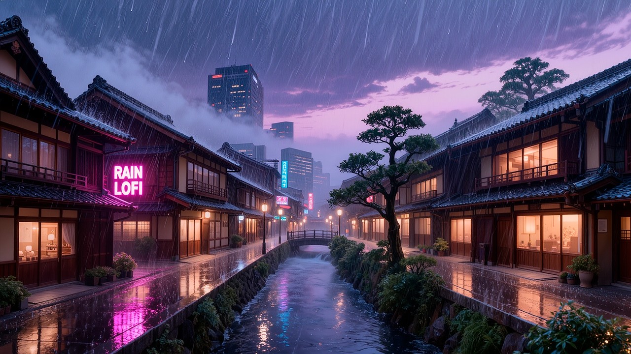 90s Rain Lofi Chill 🌧️ Calm Chillhop Beats for Relax & Study & Focus  🌧️ 12 Hours Chill Mix