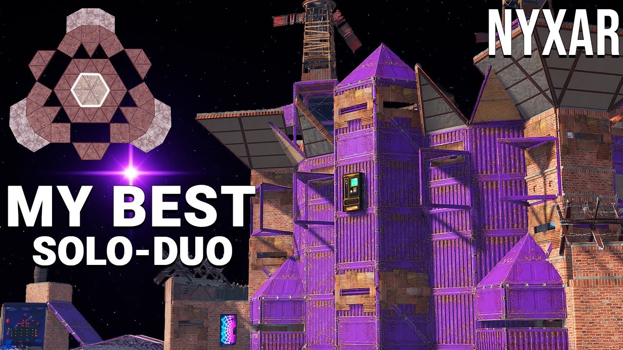 NYXAR - SOLO/DUO with 7 BUNKERS , HUGE SHELL & SMART TURRETS [rust base design]