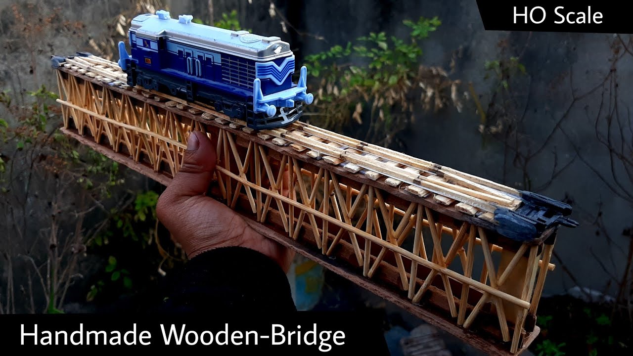 How I Made This Railway Wooden Bridge At Home. #centytoy #train #craft