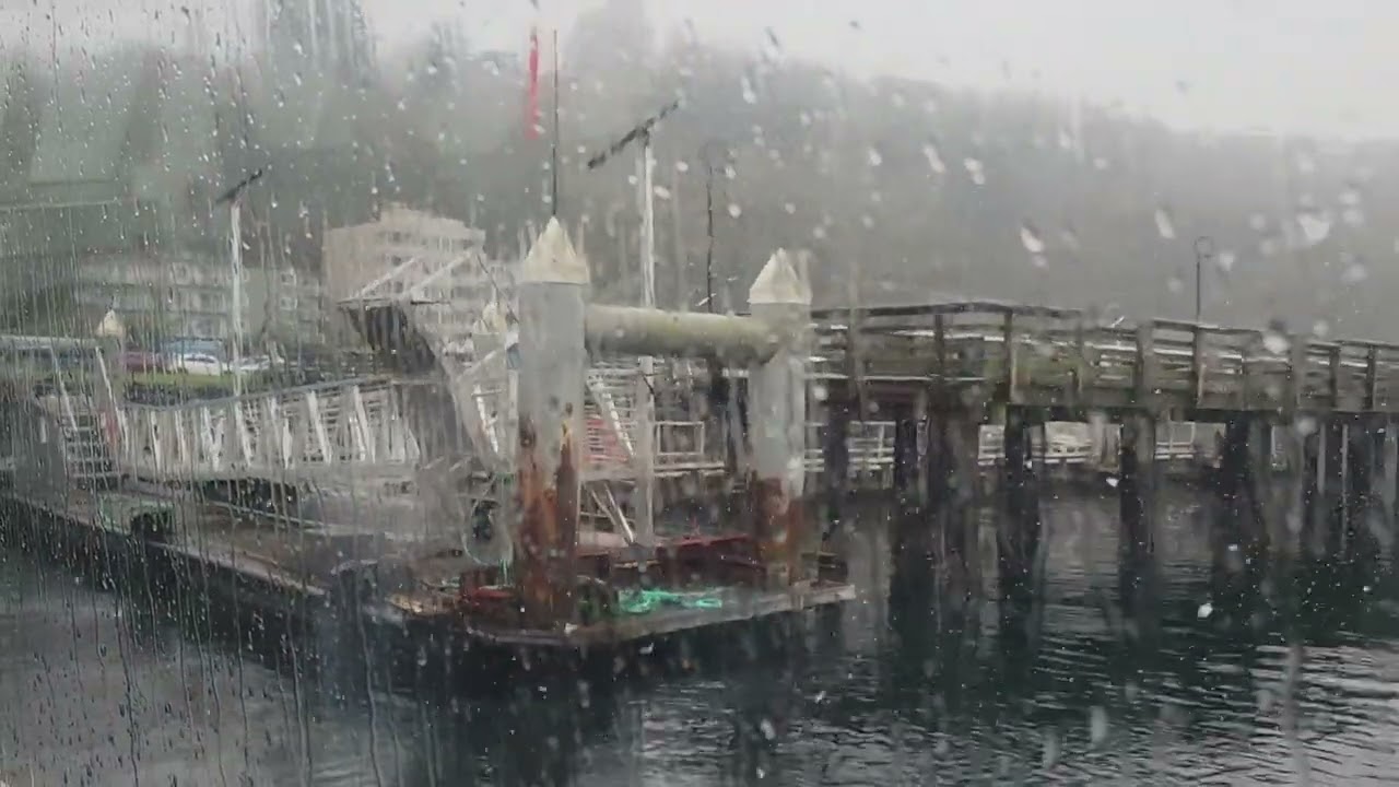 King County Water Taxi from West Seattle to Seattle on a snowy day 