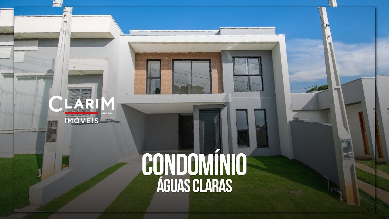 Sobrado novo &agrave; venda em &Aacute;guas Claras, Campo Largo | 3 quartos, su&iacute;te e quintal