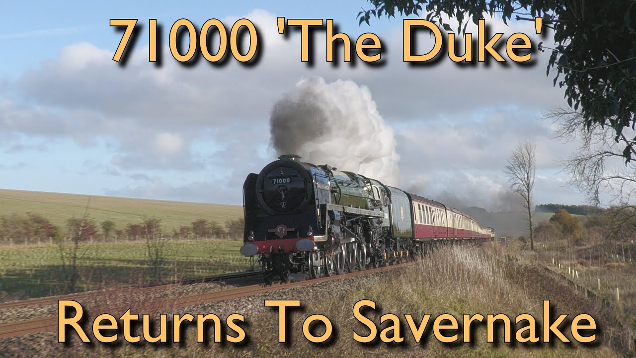 71000 - 34028 - 35028 - 'Pacific Power In The South' - 5 Christmas Railtours In 7 Days