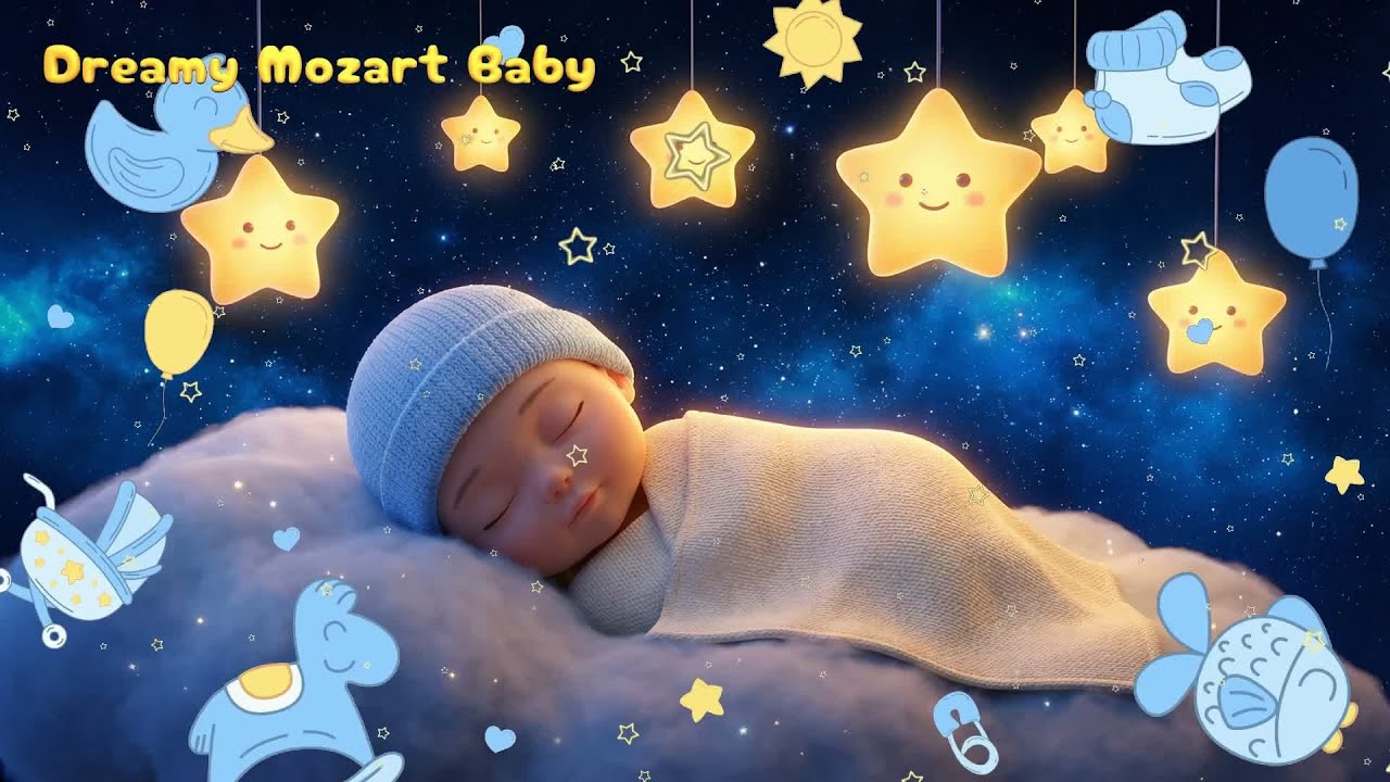 4 Hours Mozart Lullaby for Babies Sleep 🎵 Relaxing Bedtime Music for Deep Sleep & Brain Development