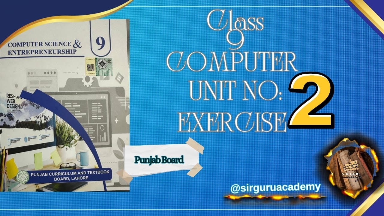 Class 9 Computer New Book 2025 PCTB chapter 2 Number Systems Complete Exercise Punjab Board