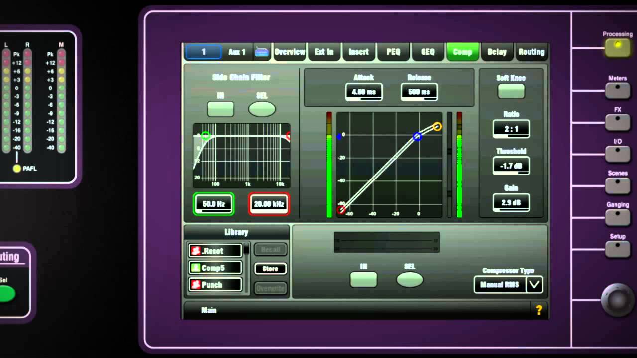 04 Выходная полоса обработки Allen & Heath GLD