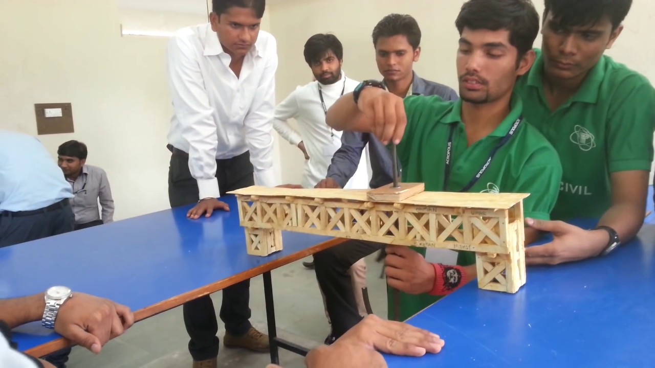 Popsicle stick/Ice cream stick truss bridge model bears 250 kg load SUBSCRIBE now for more.