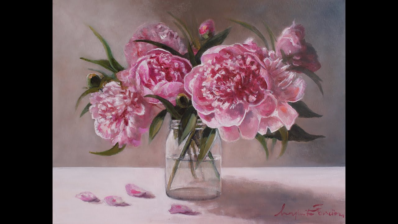 Come dipingo peonie - How I paint peonies
