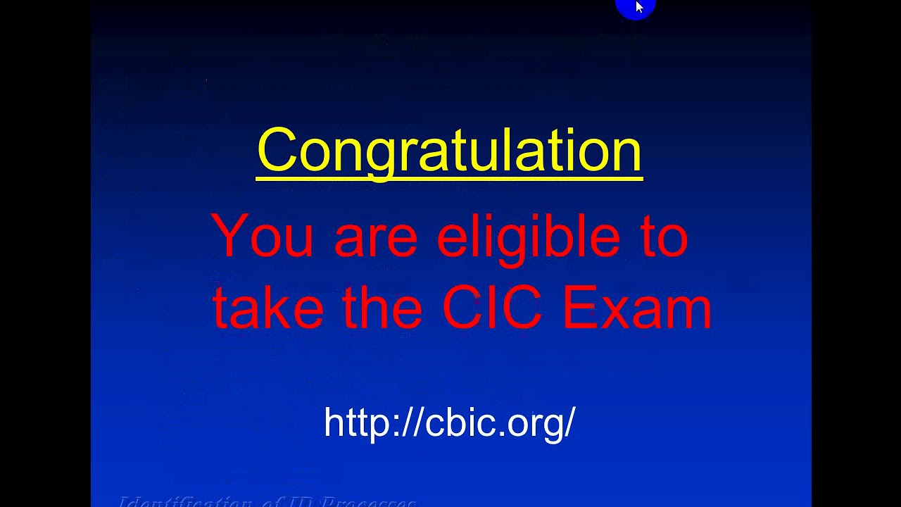 1. First session in infection control course CBIC pass Center