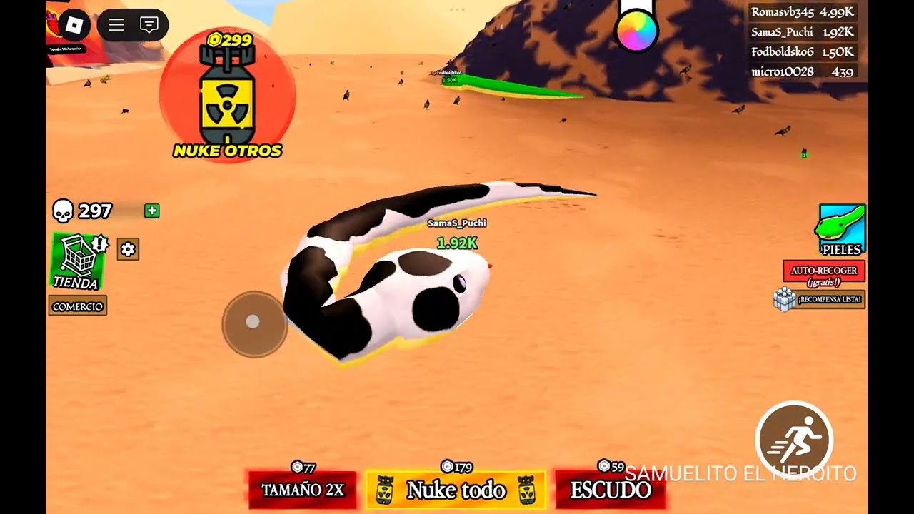 Jugando Roblox a ser una serpiente 🐍
