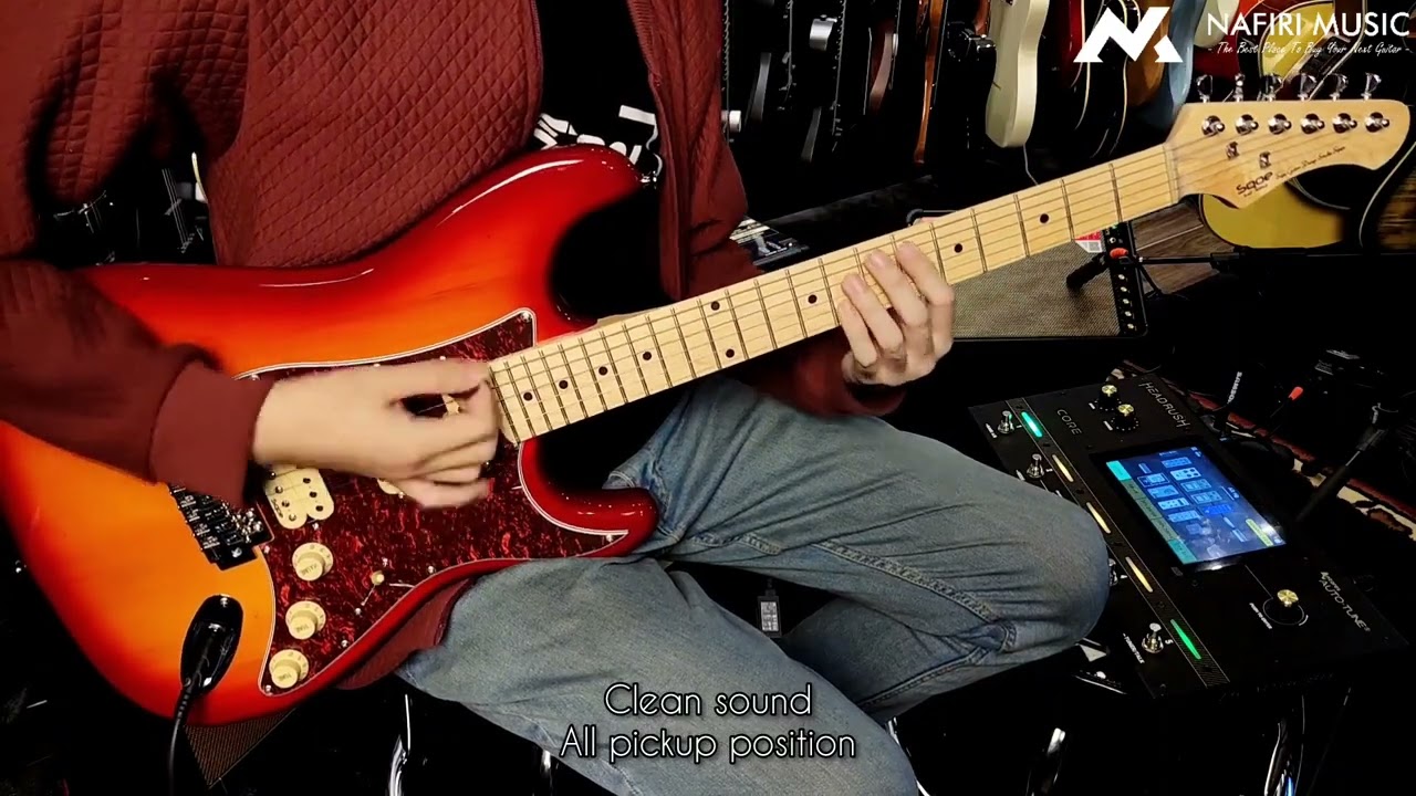 SQOE SEST250 HSS GENESIS SERIES In Cherry Sunburst! Quick Sound Test