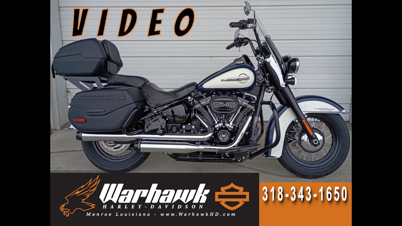 Super clean 2019 Harley-Davidson heritage classic 114 billiard blue and billiard white for sale