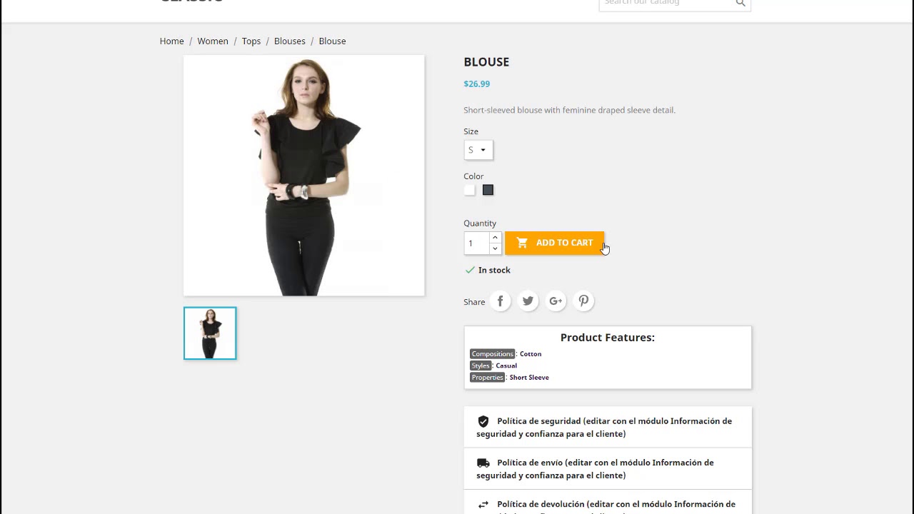 Product Features - PrestaShop module