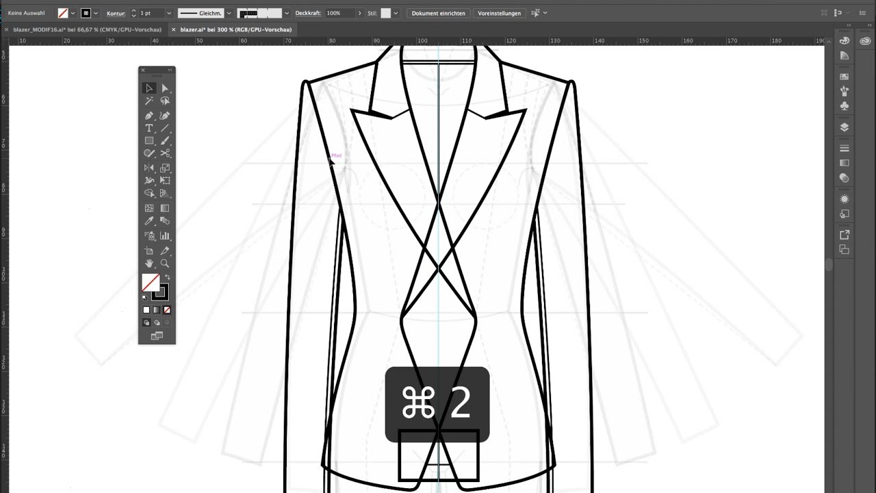 Illustrator - Blazer zeichnen - Teil 1 (German / Deutsch)