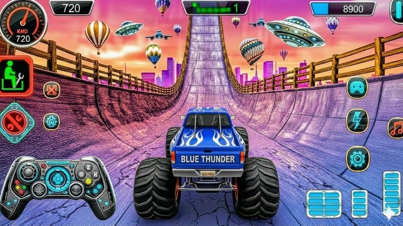 Monster Truck Mega Ramp Impossible Driver - Ultimate Car Stunts GT Racing - Android GamePlay