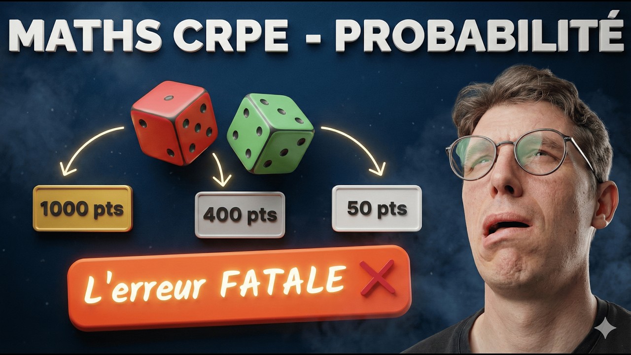 PROBABILITÉS CRPE : Ne tombe pas dans ce PIÈGE classique des dés ! 🎲