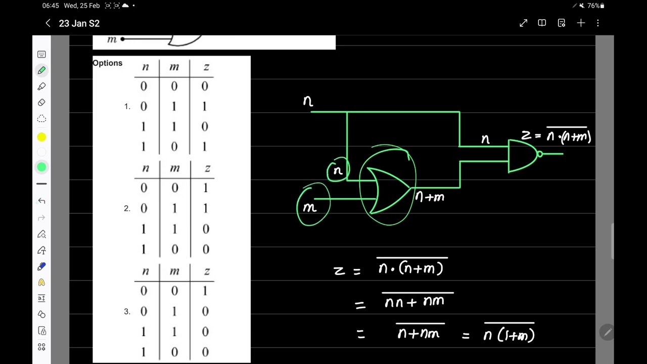 JEE Main 2026 Physics Solution | 23 Jan Shift 2 | Logic Gates & Truth Tables (Q.43)