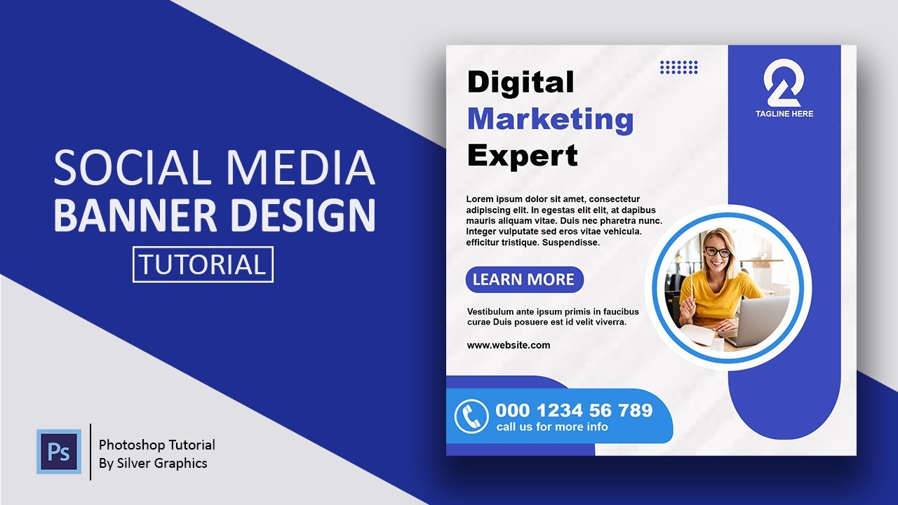 How to Design a Digital Marketing Social Media Flyer in Photoshop | Photoshop Tutorial