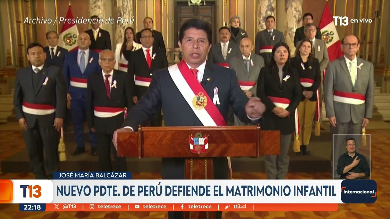 El nuevo presidente de Perú que defiende el matrimonio infantil