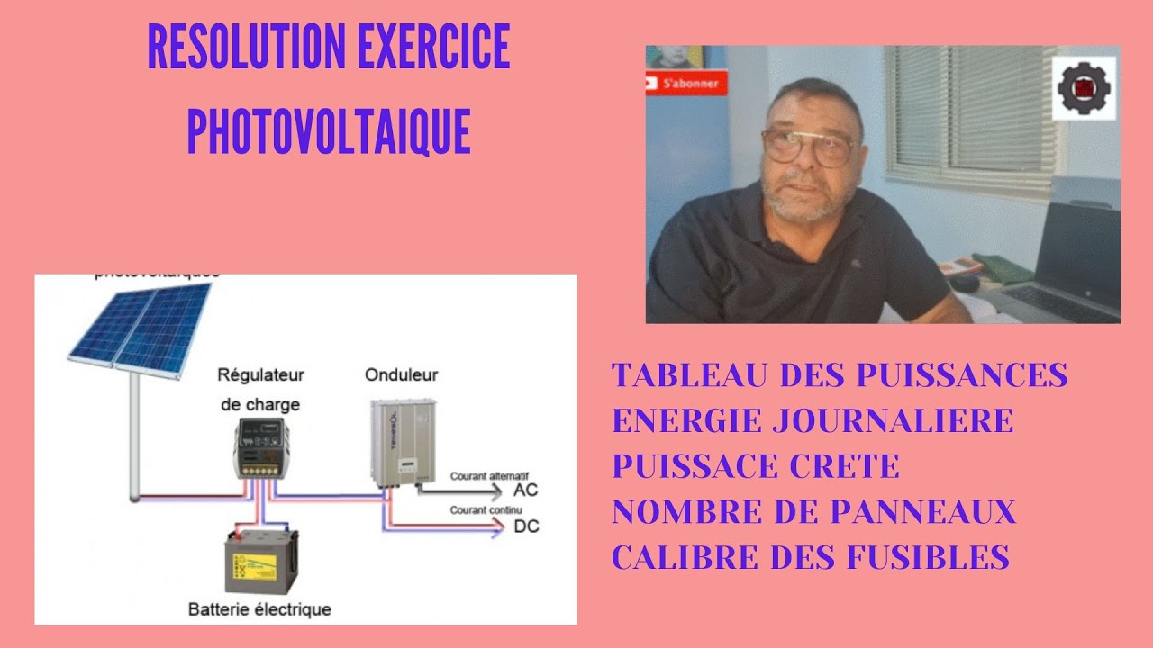 Video N°459 Comment traiter un Exercice pour installation photovoltaique