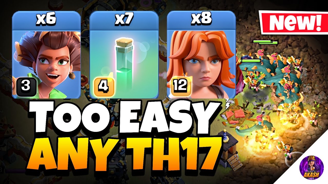 NEW TH17 Root Rider Valkyrie Attack Strategy | Best TH17 Attack Strategy Clash of Clans