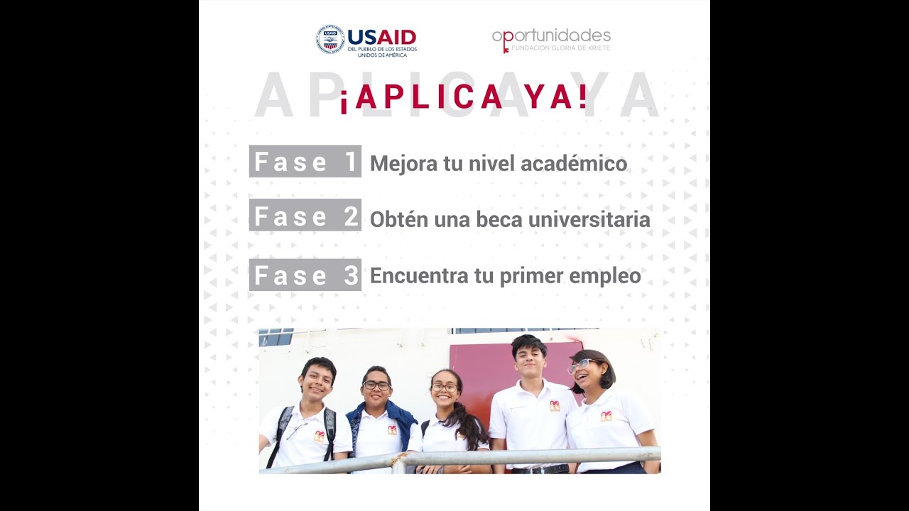 Presentación del programa de becas Oportunidades, de la Fundación Gloria de Kriete