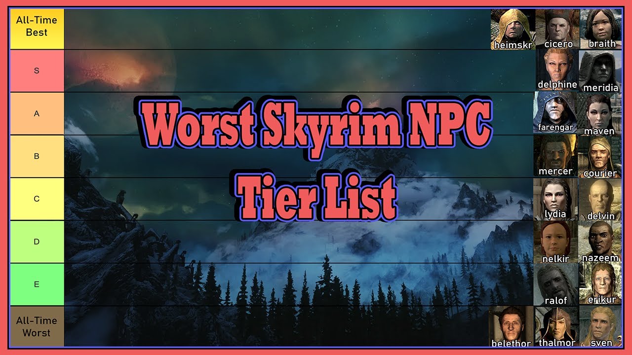 Worst Skyrim NPC Tier List