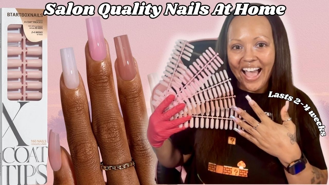 How To Get Salon Quality Nails At Home That Last 2-4 Weeks | BTARTBOXNAILS XCOATTIPS Bare Shades