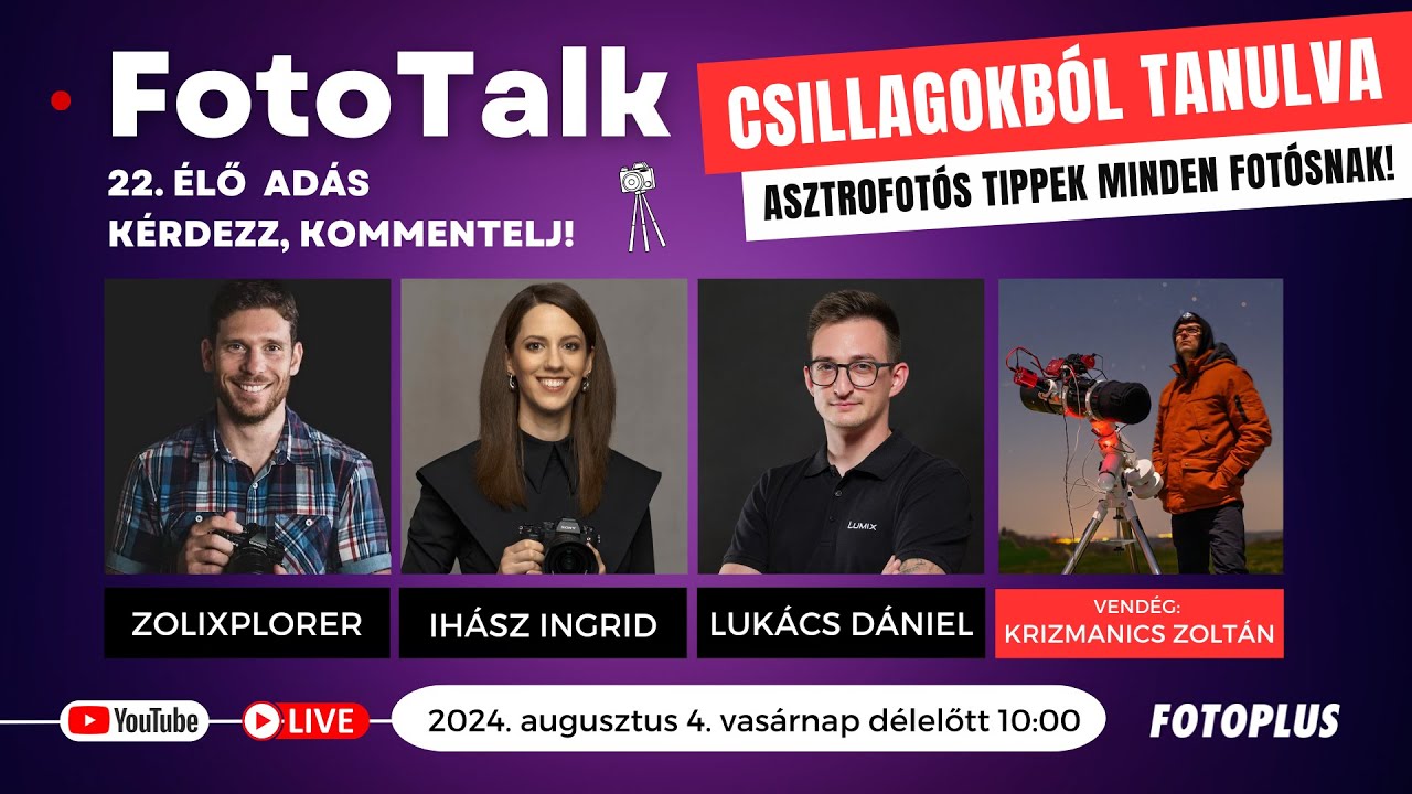 📷🎙 Csillagokból tanulva - Asztrofotós tippek minden fotósnak | Vendég: Krizmanics Zoltán