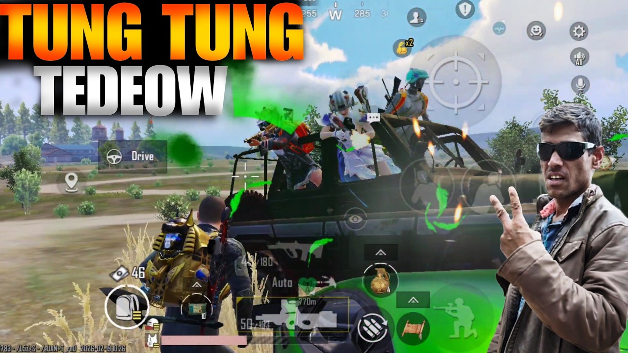 Tung Tung Tedeow Ab 1v4 Hoga 🤣 Bgmi Funny Commentary Video #bgmi #ajaxgaming47 #gaming #gameplay 