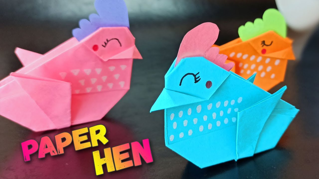 Origami Hen &ndash; Easy Paper Easter Chicken