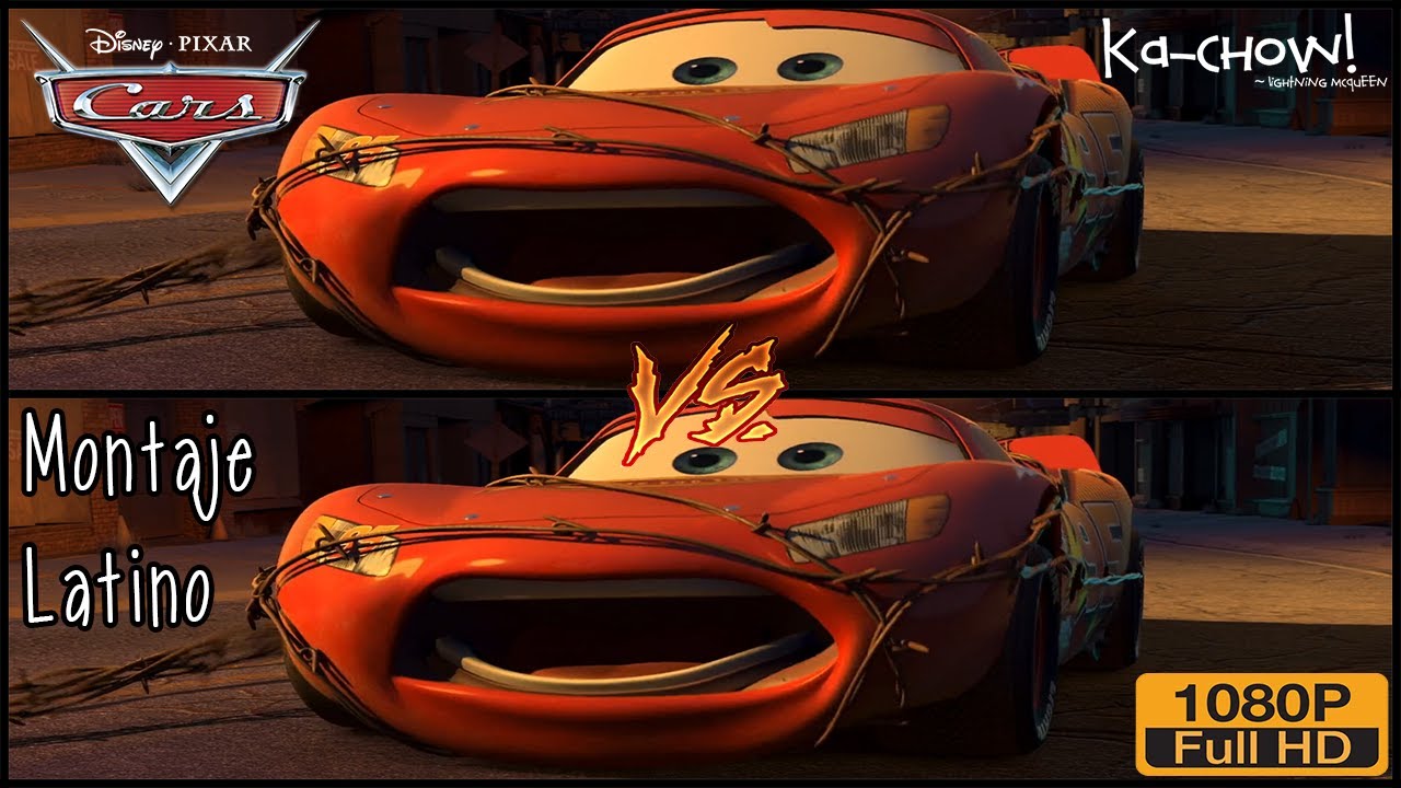 Cars 1 - Rayo McQueen se asusta en Radiador Springs (Kuno Becker VS Sergio Coto) Montaje Latino