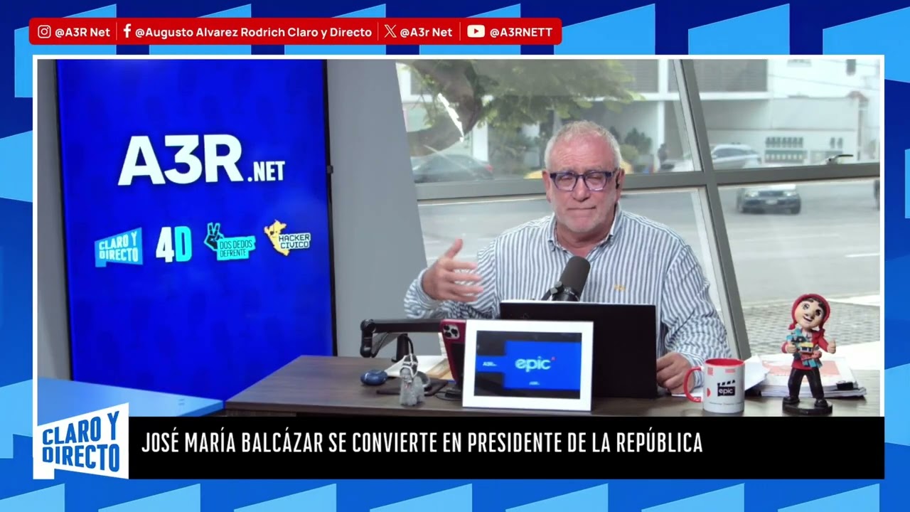 A3R opina sobre la elección de José María Balcázar como presidente | Claro y Directo