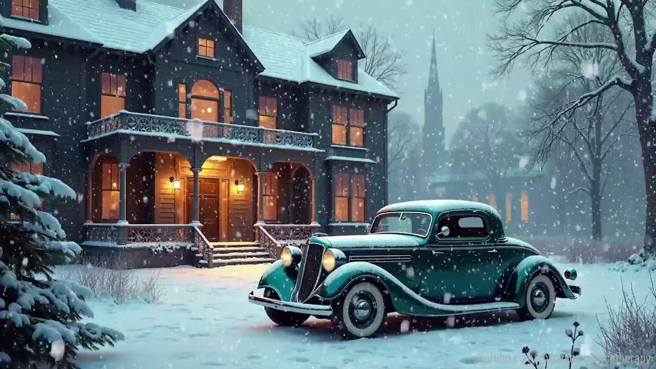 Cozy Winter Evening ❄️ Soothing Jazz ❄️ Snow Falling 39