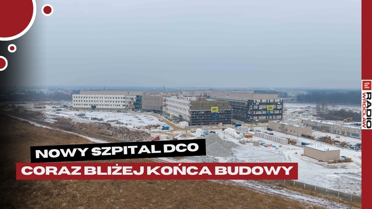 Budowa Dolnośląskiego Centrum Onkologii z lotu ptaka