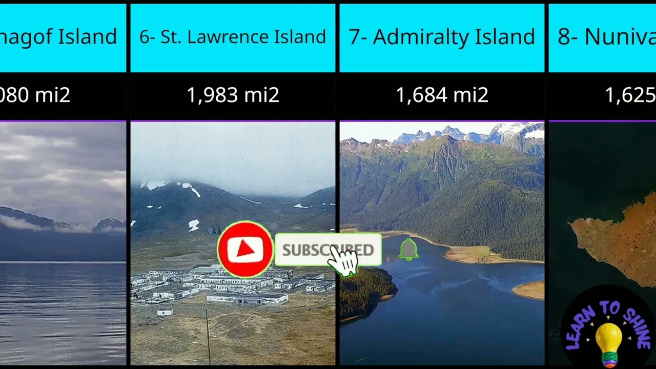 The 10 Largest US Islands Ranked By Area.