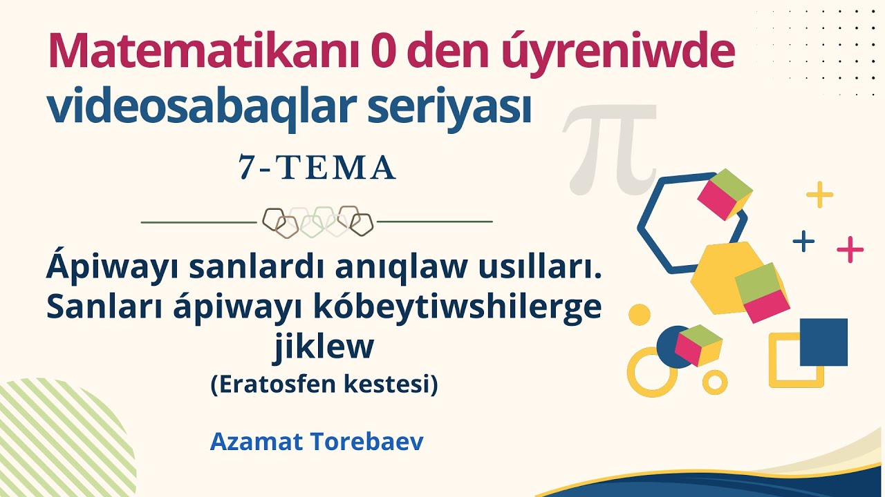 7. Sanlardı ápiwayı kóbeytiwshilerge jiklew || Apiwayı sanlar kestesi