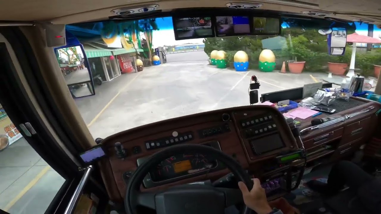 POV Driving Volvo B11R 450 - EP4。Taiwan。台灣。鹿耳門。北港。南鯤鯓