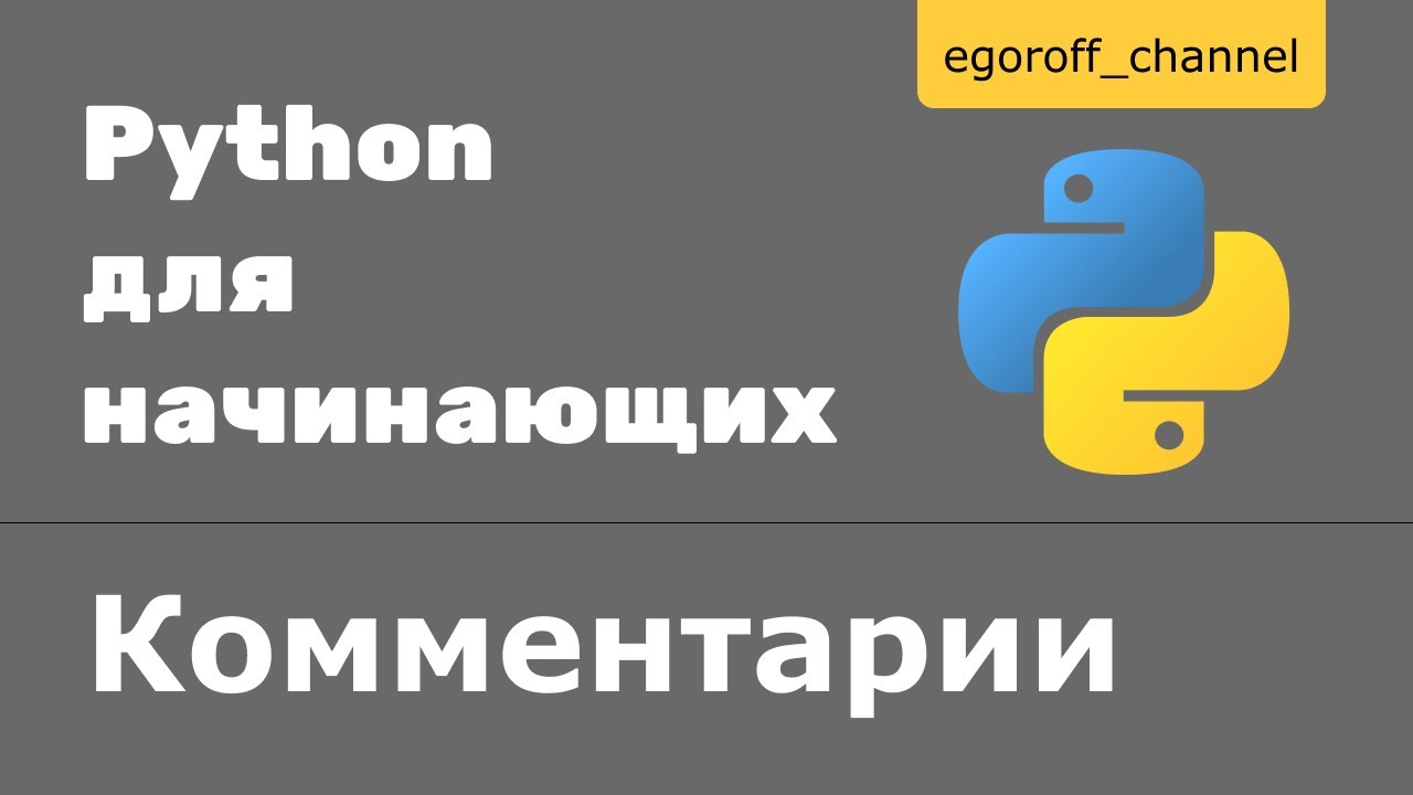 Комментарии Python (Comments in Python)