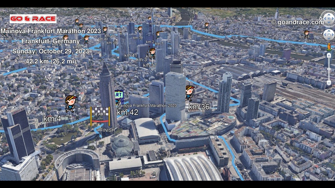 Mainova Frankfurt Marathon 2023: fly over the marathon 3D course map!