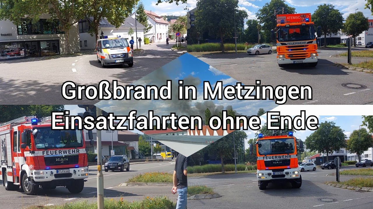 ❗B5❗ Großbrand in Metzingen❗Einsatzfahrten| Sonderfahrzeuge der Feuerwehr Metzingen und Reutlingen