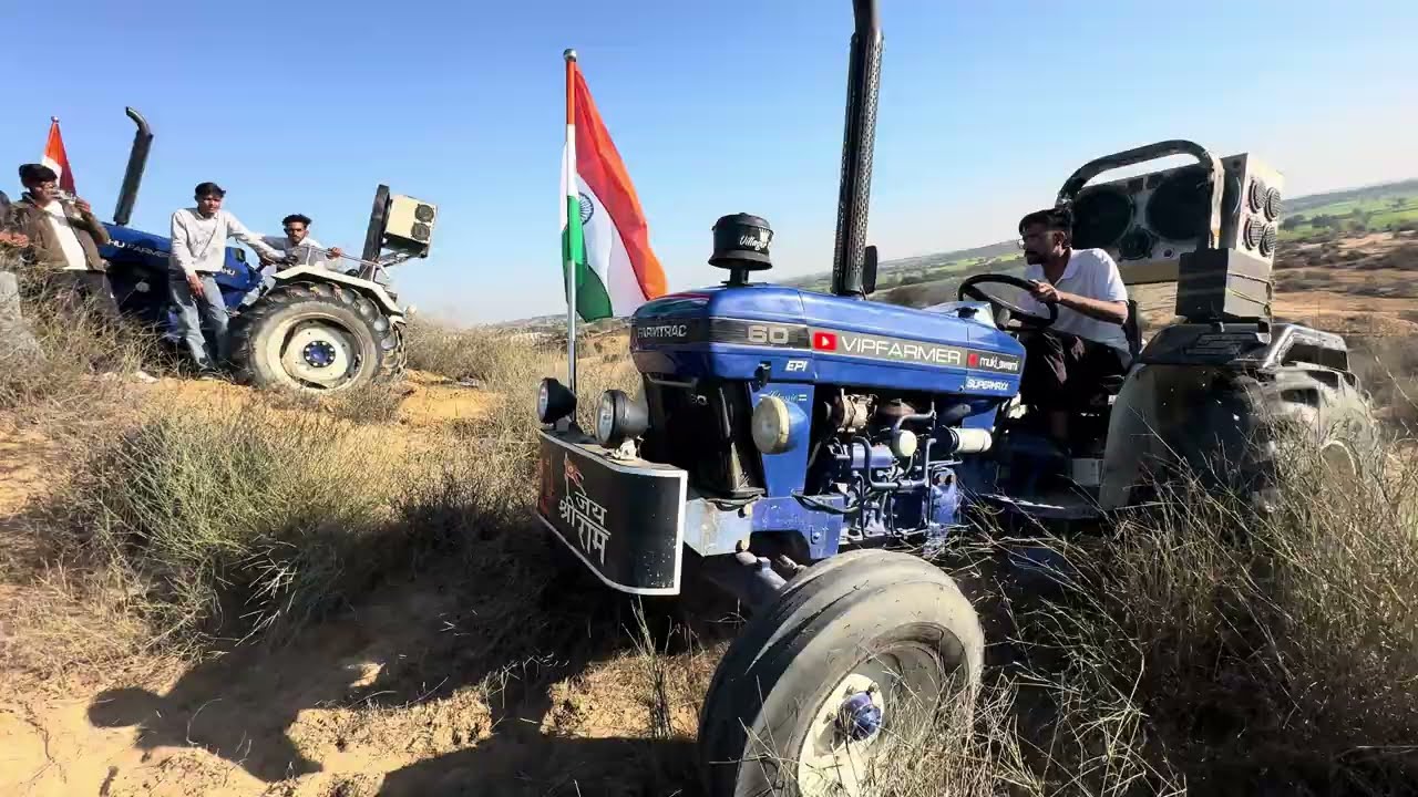 क्या फ़ार्म 60 इस धोरे पर चड़ने में कामयाब हो जाएगा 😳  #tractorloverzz #stuntman #farm60 #Farmtrac