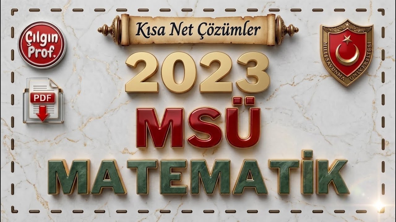 2023 MSÜ MATEMATİK [+PDF] - 2023 MSÜ Matematik Soru Çözümleri