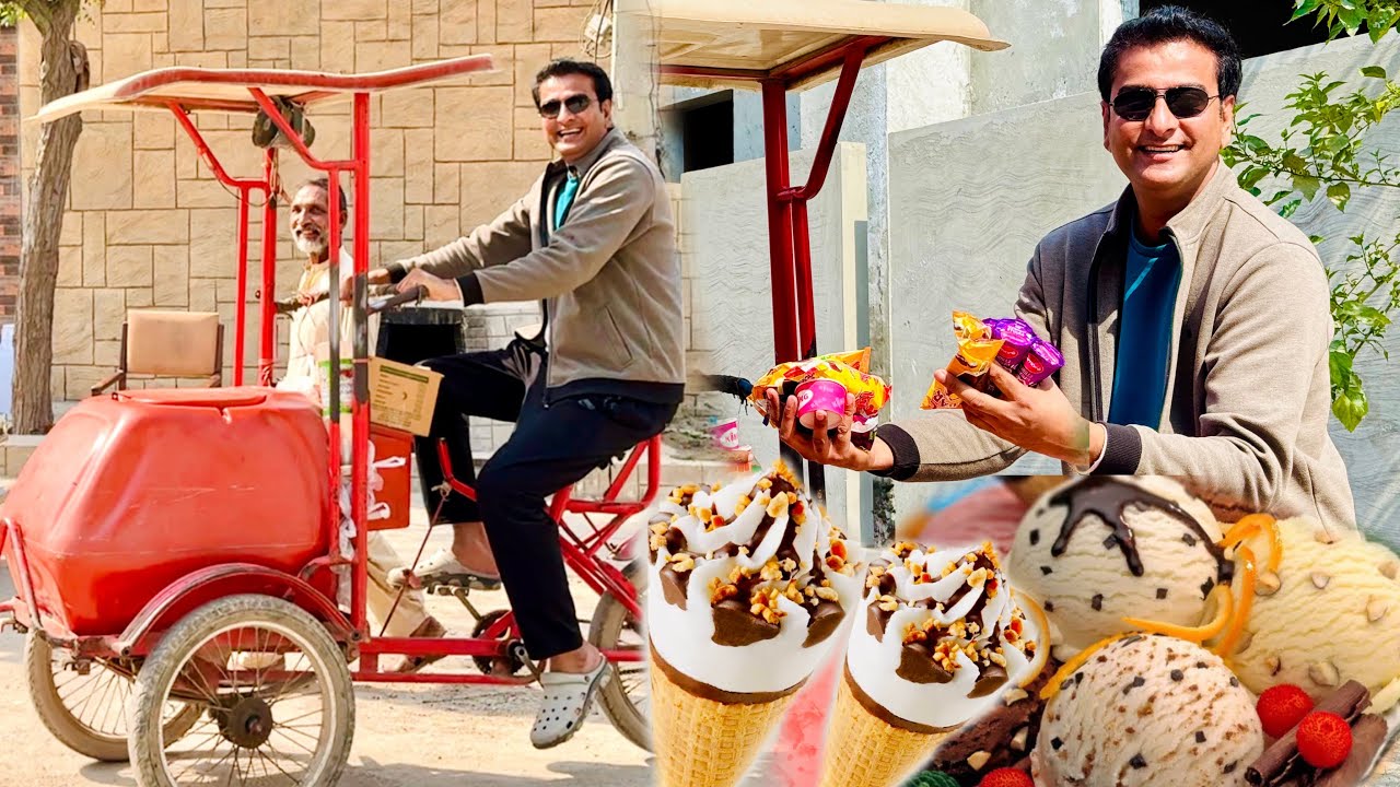 Aaj Poora Ice cream Cart Kids Mei Distribute kr dia 😀