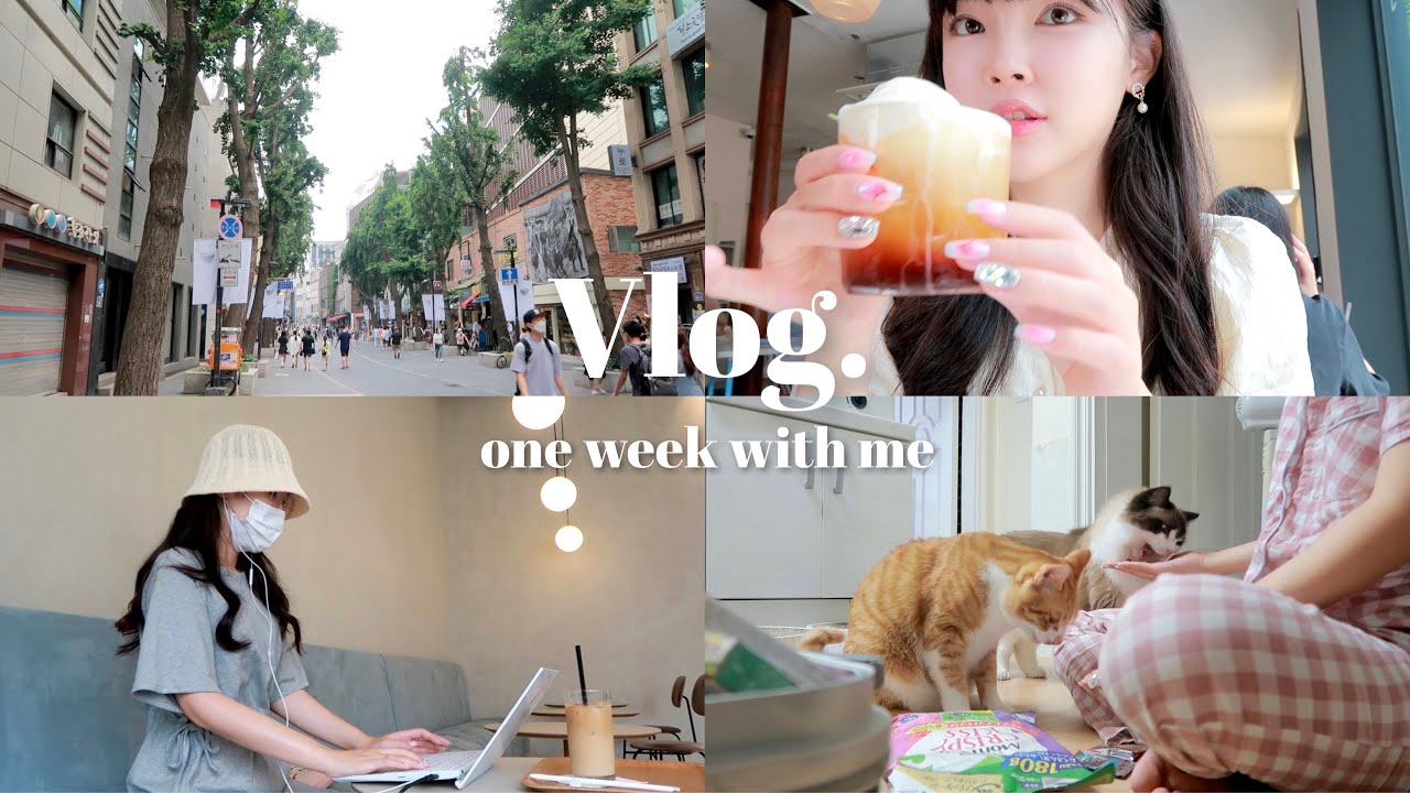 〔vlog〕韓国に住む日本人のリアルすぎる1週間密着🏠｜購入品紹介, カフェで動画編集, 友達に会う, ポップアップストアに行く, 彼とご飯 etc.